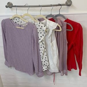 Loft- Five tops- miscellaneous colors and styles